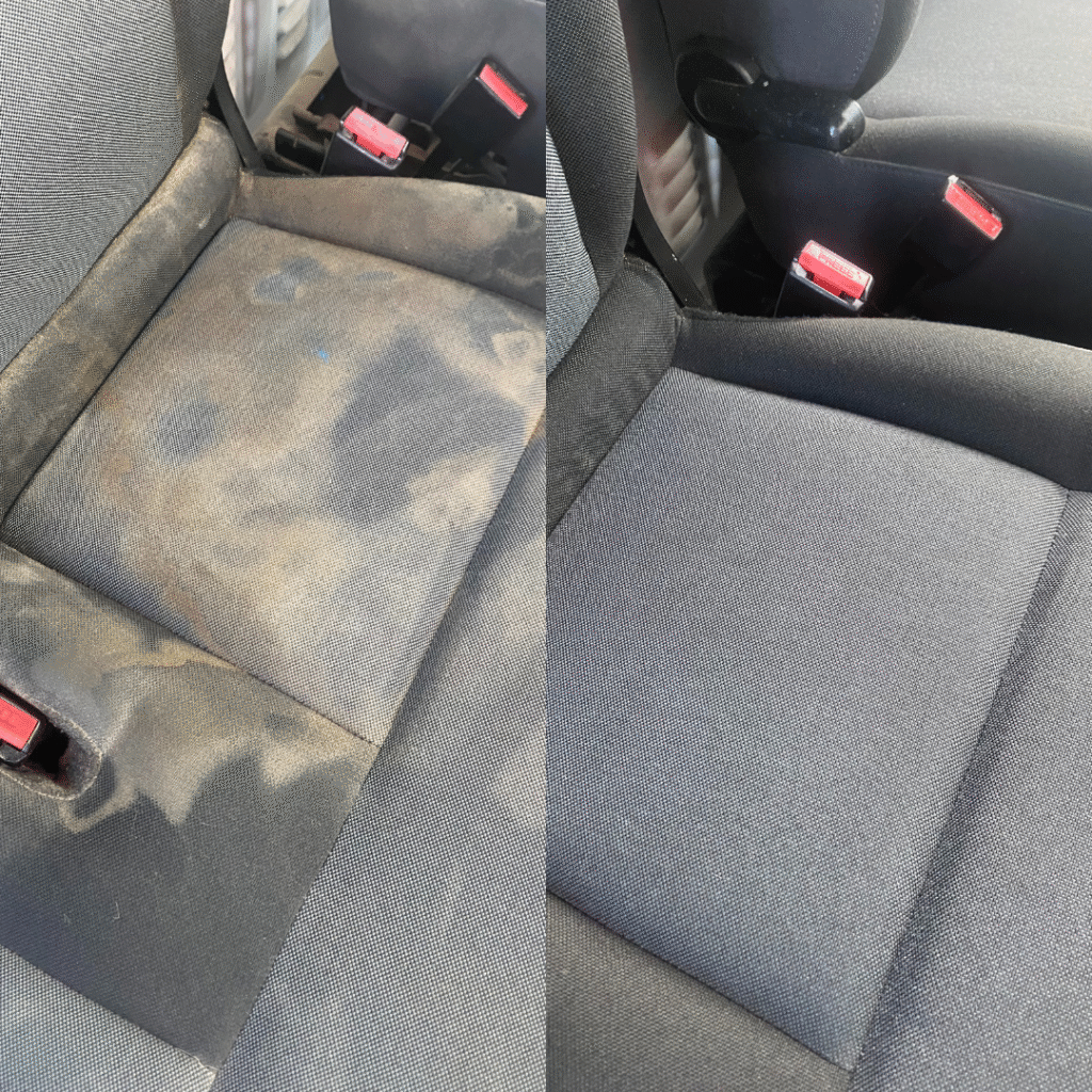 Auto Sitze vorher nachher – professionelle Polsterreinigung mit sichtbarem Reinigungserfolg bei der Autoinnenreinigung
